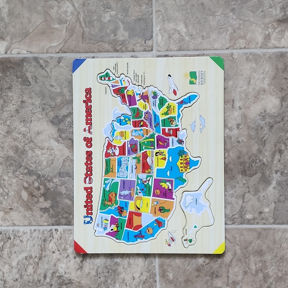 The Learning Journey International Lift & Learn USA Map Puzzle